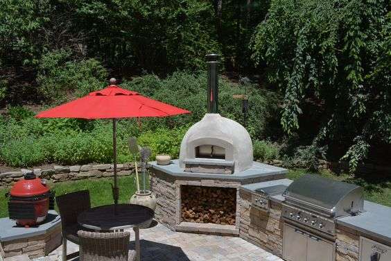 Outdoor pizza 2025 oven fire pit